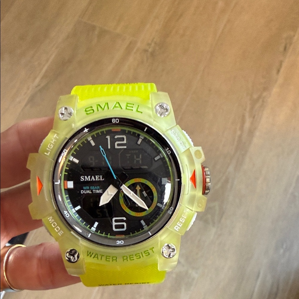 Men's Dual Time Green Watch